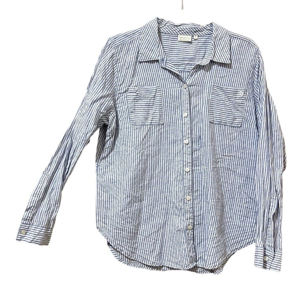 Spartina 449 Shirt Large  Linen Natural Fiber Coastal Hamptons
Grandmother Beach